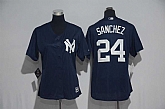Women New York Yankees #24 Gary Sanchez Navy Blue New Cool Base Stitched Jersey,baseball caps,new era cap wholesale,wholesale hats